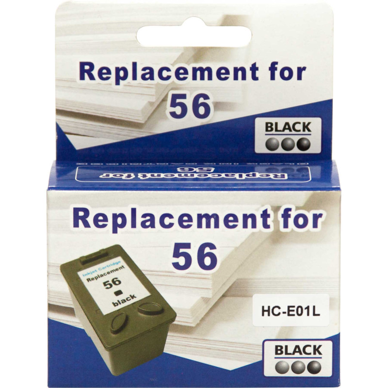 Картридж HP №56 (C6656AE), Black, DeskJet 5150/5550/5652/9650/9670/9680, PSC 1110/1210/1350/2110/2175/2210, Photosmart 7150/7260/7350/7550/7660/7760/7960, MicroJet (HC-E01L)