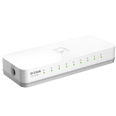 Комутатор D-Link DES-1008C, 8x10/100 Mb/s, пластиковий корпус, некерований
