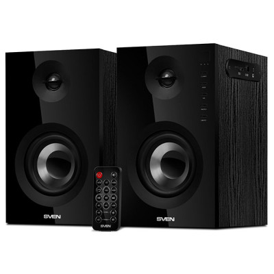 Колонки 2.0 Sven SPS-721 Black, 2 x 25 Вт, 40-18000Hz, МДФ, mini-jack 3.5, RCA, USD, SD, ДК, Bluetooth
