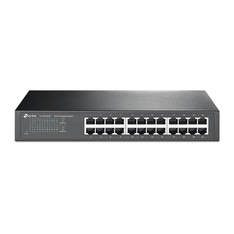 Комутатор TP-LINK TL-SG1024D, 24x100/1000 Mb/s, некерований