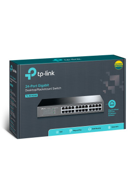 Комутатор TP-LINK TL-SG1024D, 24x100/1000 Mb/s, некерований