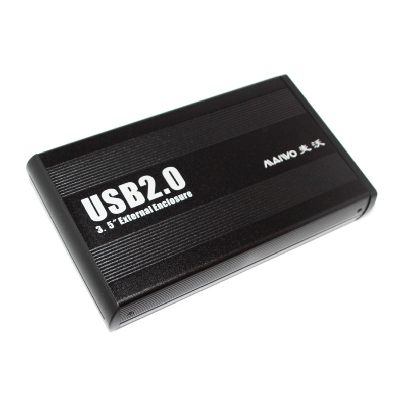 Кишеня зовнішня 3.5" Maiwo K3502, Black, USB 2.0, 1xSATA HDD, живлення по БЖ, алюмінієвий корпус (K3502-U2S)