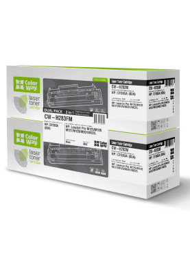 Картридж HP 83A (CF283A), Black, LJ Pro M125/M126/M127/M128/M201/M225, 1500 стор, ColorWay, Dual Pack (CW-H283FM)