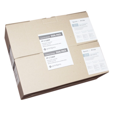 Картридж Canon 728, Black, MF4410/MF4430/MF4450/MF4550/MF4570/MF4580, 2 x 2100 стор, PrintPro, Dual Pack (PP-C728DP)