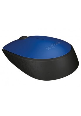 Миша бездротова Logitech M171, Blue/Black, USB (2.4 GHz), 1000 dpi, 3 кнопки, 1xAA (910-004640)