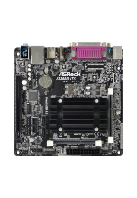 Мат.плата з процесором AsRock J3355B-ITX, Intel Celeron J3355 (2x2.5 GHz), 2xDDR3 SO-DIMM, Intel HD 500, 2xSATA3, 1xPCI-E 16x, ALC887, RTL8111GR, 4xUSB3.1/4xUSB2.0, VGA/HDMI, Mini-ITX