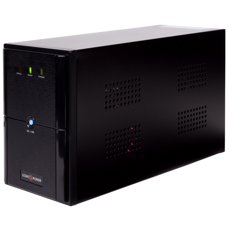 Джерело безперебійного живлення LogicPower LPM-U1550VA Black, 1550VA, 1085W, линейно-интерактивный, AVR, 3 розетки (Schuko), 12В/9Ач x 2 шт