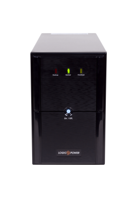 Джерело безперебійного живлення LogicPower LPM-U1550VA Black, 1550VA, 1085W, линейно-интерактивный, AVR, 3 розетки (Schuko), 12В/9Ач x 2 шт