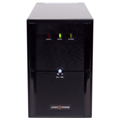 Джерело безперебійного живлення LogicPower LPM-U1550VA Black, 1550VA, 1085W, линейно-интерактивный, AVR, 3 розетки (Schuko), 12В/9Ач x 2 шт