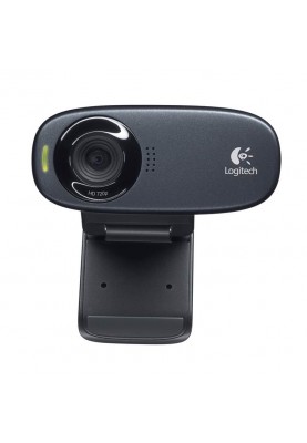 Web камера Logitech C310 HD, Black, 1280x720/30 fps, мікрофон з функцією приглушення шуму, постійний фокус, автоматична корекція освітленості, універсальне кріплення, USB, 1.5 м (960-001065)