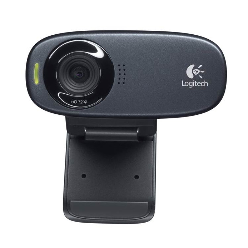 Web камера Logitech C310 HD, Black, 1280x720/30 fps, мікрофон з функцією приглушення шуму, постійний фокус, автоматична корекція освітленості, універсальне кріплення, USB, 1.5 м (960-001065)