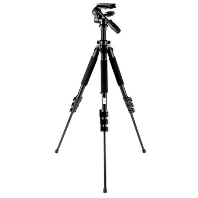 Фотоштатив Continent HT1, Black, професійний, 4 секції, навантаження до 8 кг, 380-1410 мм, метал, 1.9 кг