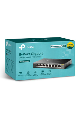 Комутатор TP-LINK TL-SG108E, 8x100/1000 Mb/s, керований