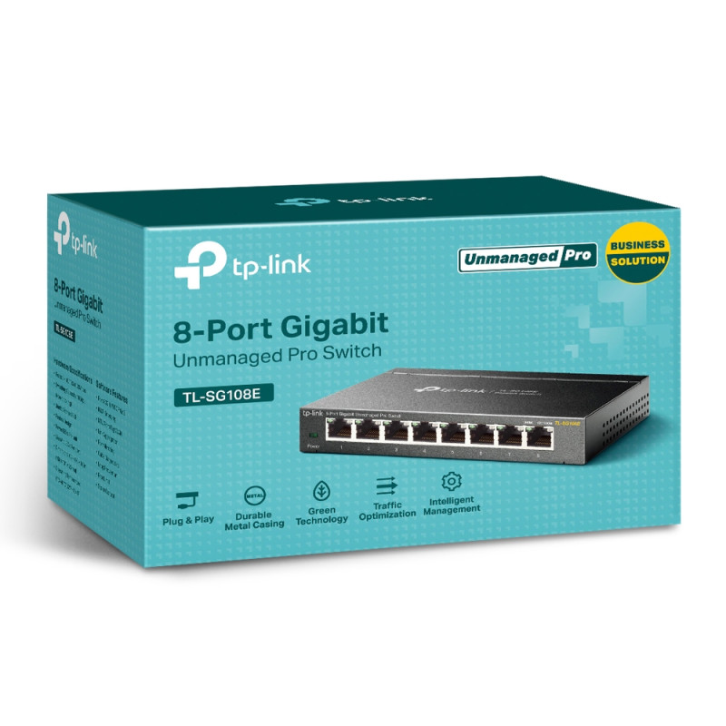 Комутатор TP-LINK TL-SG108E, 8x100/1000 Mb/s, керований