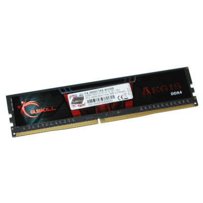 Пам'ять 8Gb DDR4, 3000 MHz, G.Skill Aegis, 16-18-18-38, 1.35V (F4-3000C16S-8GISB)