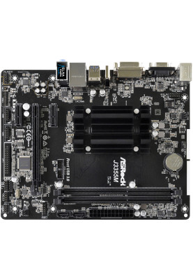 Мат.плата з процесором AsRock J3355M, Celeron J3355 (2x2.5 GHz), 2xDDR3, HD Graphics 500, 2xSATA3, 1xPCI-E 16x 2.0, 2xPCI-E 1x 2.0, ALC887, RTL8111E, 4xUSB3.0/8xUSB2.0, VGA/DVI/HDMI, mATX
