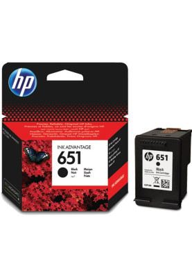 Картридж HP №651 (C2P10AE), Black, DJ Ink Advantage 5575/5645, OfficeJet 202, 600 стор