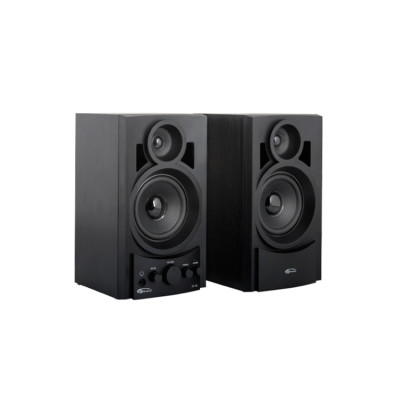 Колонки 2.0 Gemix TF-10 Black, 2 x 5 Вт, 20-20000Hz, МДФ, mini-jack 3.5, RCA, керування спереду