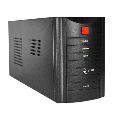 ДБЖ Ritar E-RTM500 (300W) ELF-L, LED, AVR, 4st, USB, 2xSCHUKO socket, 1x12V7Ah, metal Case