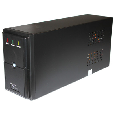 Джерело безперебійного живлення Ritar E-RTM650 ELF-L Black, 650VA, 390W, AVR, 2 розетки (Schuko), батарея 12В/7Ач x 1 шт, защита RJ45, металлический корпус