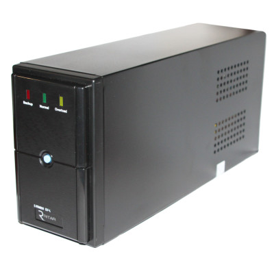Джерело безперебійного живлення Ritar E-RTM850 ELF-L Black, 850 ВА, 510 Вт, AVR, 2 розетки (Schuko), батарея 12В/9Аг x 1 шт, металевий корпус (E-RTM850L)