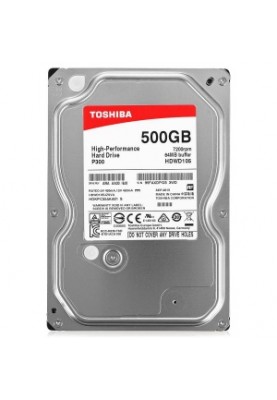 Жорсткий диск 3.5" 500Gb Toshiba P300, SATA3, 64Mb, 7200 rpm (HDWD105UZSVA)
