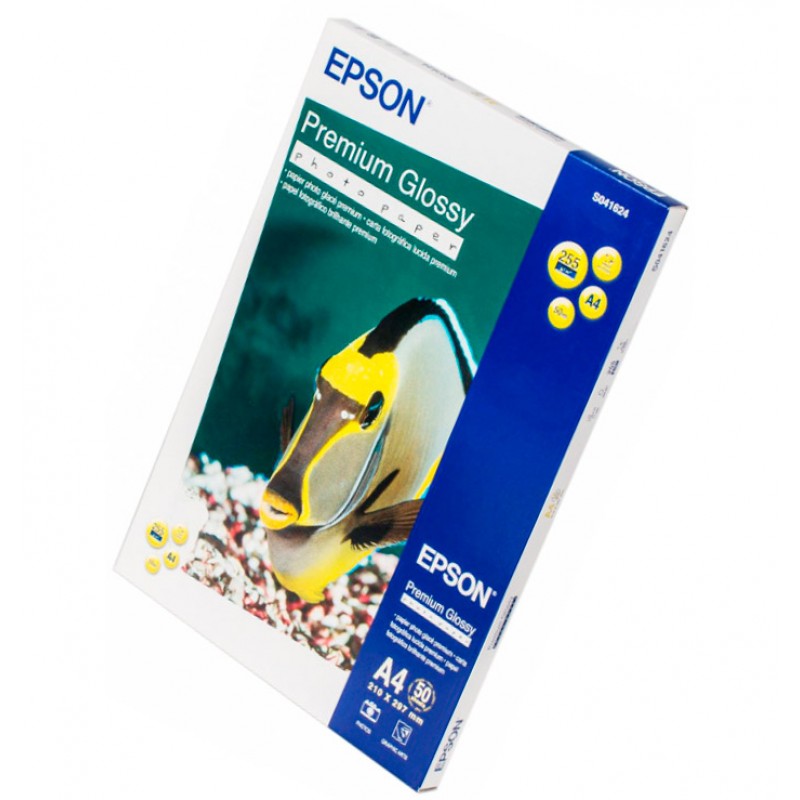 Фотопапір Epson, глянсовий, A4, 255 г/м², 50 арк, Premium Series (C13S041624)