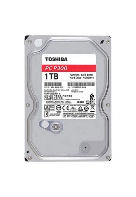 Жорсткий диск 3.5" 1Tb Toshiba P300, SATA3, 64Mb, 7200 rpm (HDWD110UZSVA)