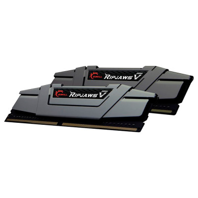 Пам'ять 8Gb x 2 (16Gb Kit) DDR4, 3200 MHz, G.Skill Ripjaws V, Black, 16-18-18-38, 1.35V, з радіатором (F4-3200C16D-16GVGB)