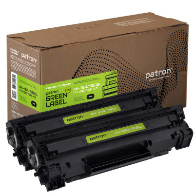 Картридж Canon 712, Black, LBP-3010/3020, 1500 стор, Patron Green, Dual Pack (PN-35A/712DGL)