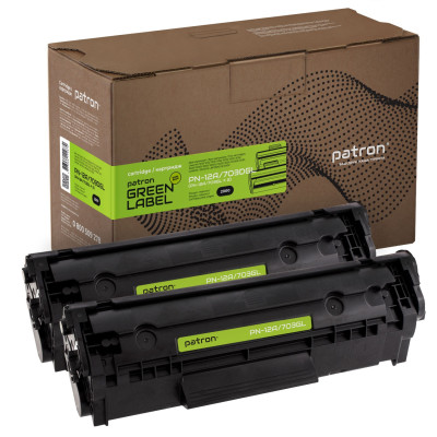 Картридж Canon 703, Black, LBP-2900/3000, 2000 стор, Patron Green, Dual Pack (PN-12A/703DGL)