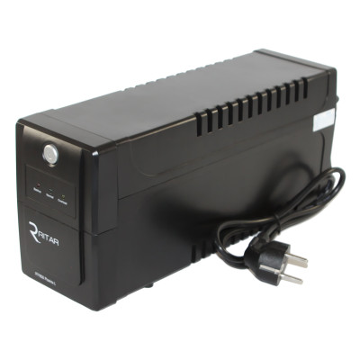 Джерело безперебійного живлення Ritar RTP850 (480W) Proxima-L, LED, AVR, 4st, 2xSCHUKO socket, 1x12V9Ah, plastik Case. Q4