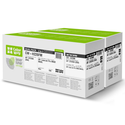 Картридж HP 26A (CF226A), Black, LJ Pro M402/M426, 2 x 3100 стор, ColorWay, Dual Pack (CW-H226FM)