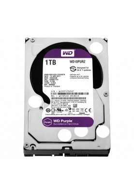 Жорсткий диск 3.5" 1Tb Western Digital Purple, SATA3, 64Mb, 5400 rpm (WD10PURZ)