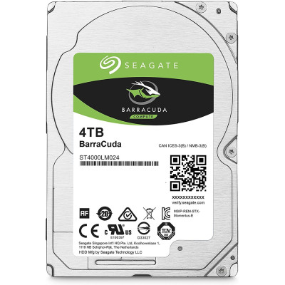 Жорсткий диск 2.5" 4Tb Seagate BarraCuda HDD, SATA3, 128Mb, 5400 rpm (ST4000LM024)