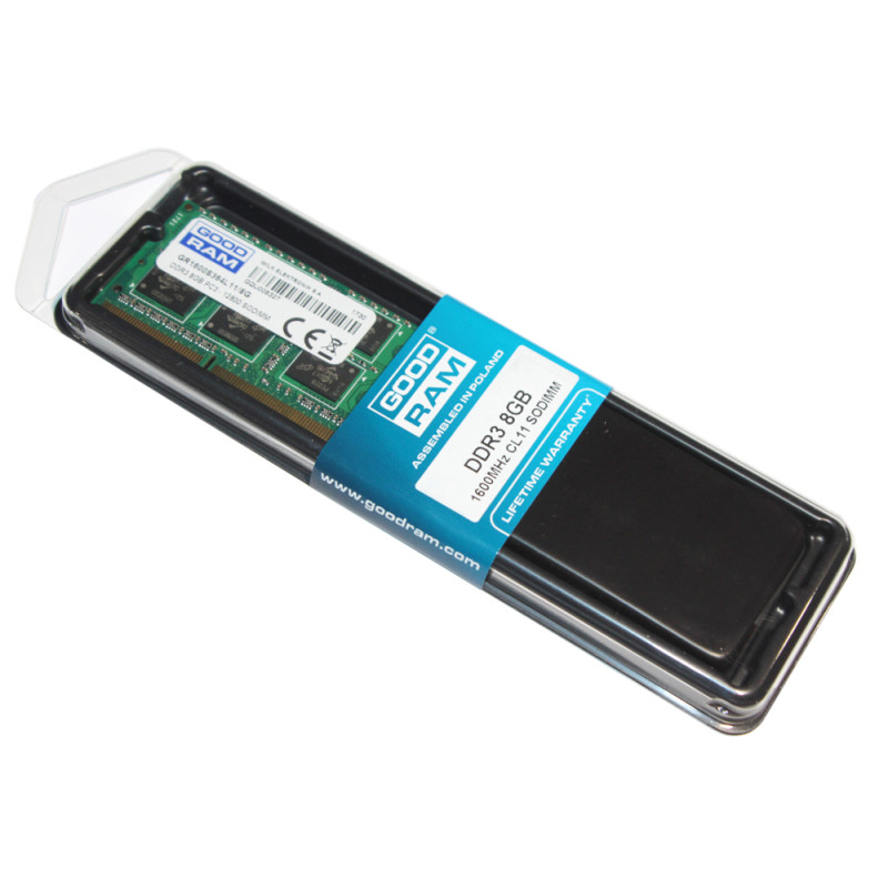 Пам'ять SO-DIMM, DDR3, 8Gb, 1600 MHz, Goodram, 1.5V (GR1600S364L11/8G)