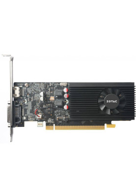 Відеокарта GeForce GT1030, Zotac, 2Gb GDDR5, 64-bit, DVI/HDMI, 1468/6000MHz, Low Profile (ZT-P10300A-10L)