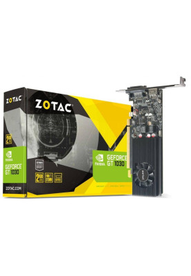Відеокарта GeForce GT1030, Zotac, 2Gb GDDR5, 64-bit, DVI/HDMI, 1468/6000MHz, Low Profile (ZT-P10300A-10L)