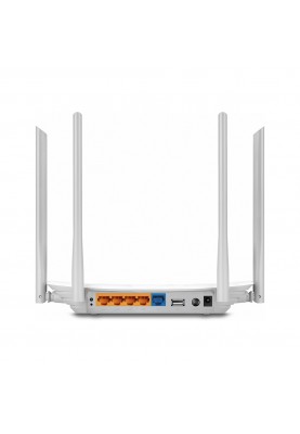 Роутер TP-LINK Archer C50 V4, Wi-Fi 802.11a/b/g/n/ac, до 867 Mb/s, 2.4/5GHz, 4 LAN 10/100 Mb/s, RJ45 10/100Mb/s, 4 зовнішні антени