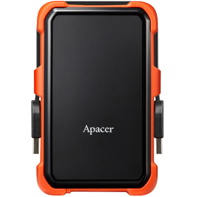 Зовнішній жорсткий диск 1Tb Apacer AC630, Black/Orange, 2.5", USB 3.1, водонепроницаемый/ударопрочный (AP1TBAC630T-1)