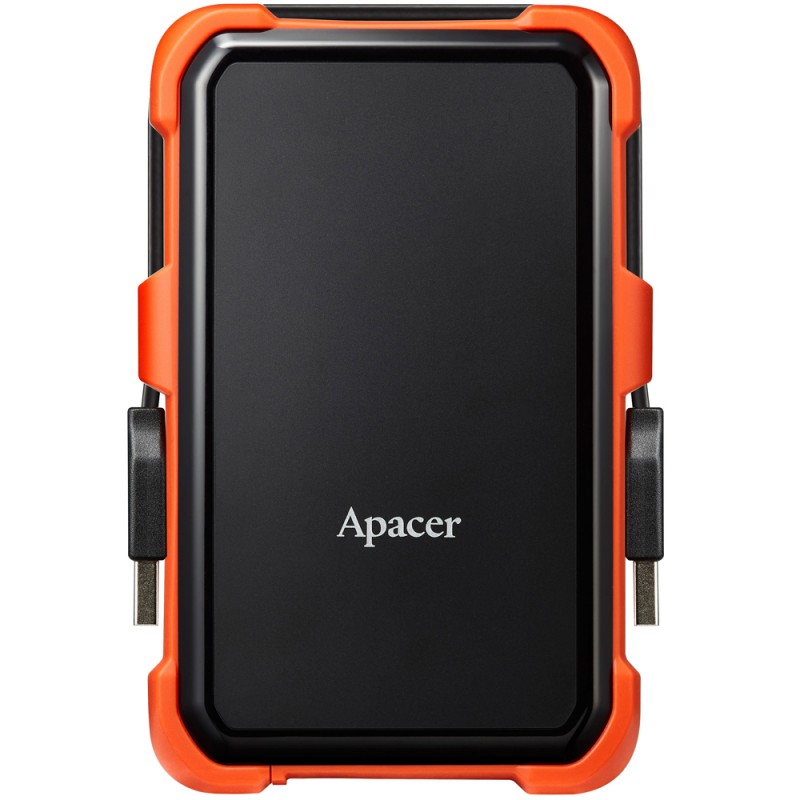 Зовнішній жорсткий диск 1Tb Apacer AC630, Black/Orange, 2.5", USB 3.1, водонепроницаемый/ударопрочный (AP1TBAC630T-1)