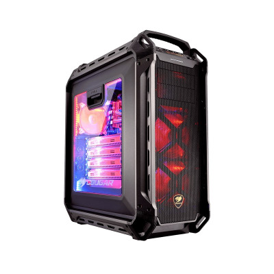 Корпус Cougar Panzer Max Black, без БЖ, Full Tower, Mini ITX/Micro ATX/ATX/CEB/L-ATX/E-ATX (E-ATX до 12"x11"), 2xUSB 3.0, 2xUSB 2.0, 556x266x612 мм