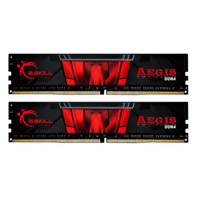 Пам'ять 8Gb x 2 (16Gb Kit) DDR4, 2400 MHz, G.Skill Aegis, 17-17-17-39, 1.2V, з радіатором (F4-2400C17D-16GIS)