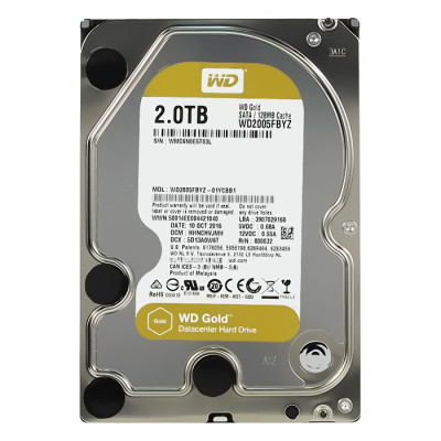 Жорсткий диск 3.5" 2Tb Western Digital Gold, SATA3, 128Mb, 7200 rpm (WD2005FBYZ)