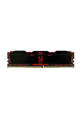 Пам'ять 8Gb DDR4, 2666 MHz, Goodram IRDM X, Black, 16-18-18, 1.2V, з радіатором (IR-X2666D464L16S/8G)