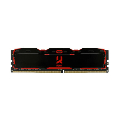 Пам'ять 8Gb DDR4, 2666 MHz, Goodram IRDM X, Black, 16-18-18, 1.2V, з радіатором (IR-X2666D464L16S/8G)