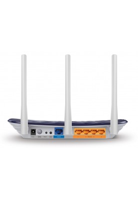 Роутер TP-LINK Archer C20, Wi-Fi 802.11a/b/g/n/ac, до 733 Mb/s, 2.4/5GHz, 4 LAN 10/100 Mb/s, RJ45 10/100Mb/s (FE), IPTV, FTP server/Print server, 3 зовнішні незнімні антени