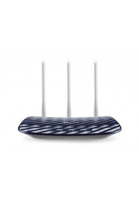 Роутер TP-LINK Archer C20, Wi-Fi 802.11a/b/g/n/ac, до 733 Mb/s, 2.4/5GHz, 4 LAN 10/100 Mb/s, RJ45 10/100Mb/s (FE), IPTV, FTP server/Print server, 3 зовнішні незнімні антени