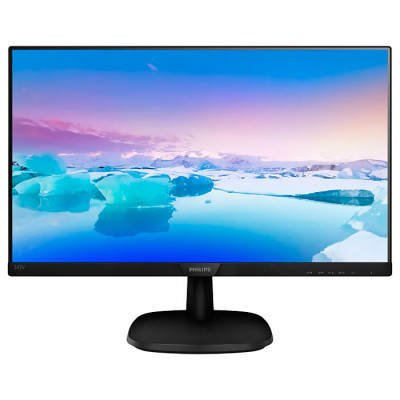 Монітор 23.8" Philips 243V7QDAB/00 Black, WLED, IPS, 1920x1080, 4 мс, 250 кд/м², 1000:1, 178°/178°, DVI/VGA/HDMI, 2x2 Вт