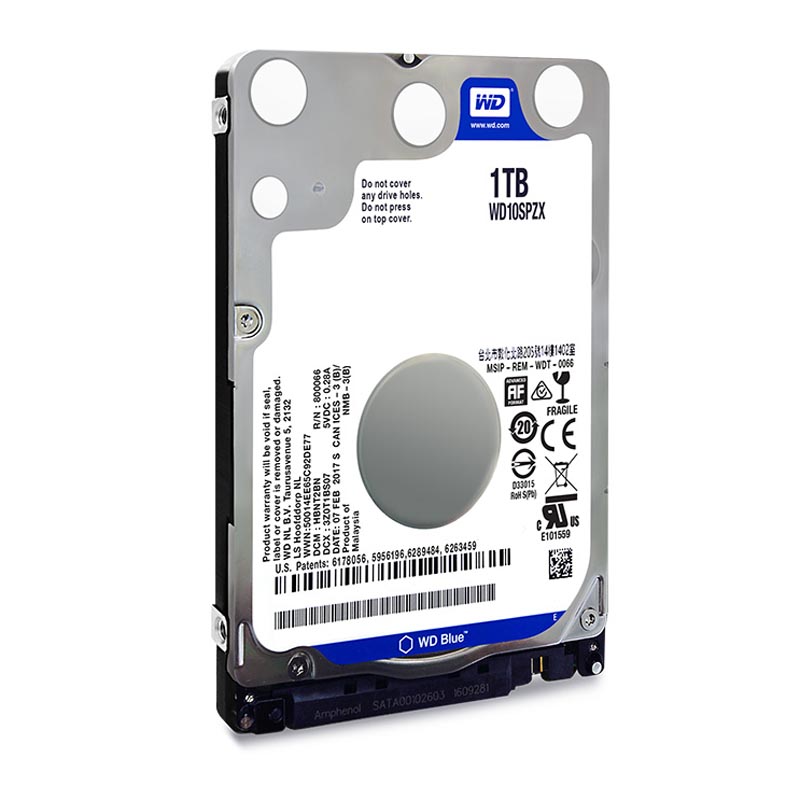 Жорсткий диск 2.5" 1Tb Western Digital Blue, SATA3, 128Mb, 5400 rpm (WD10SPZX)